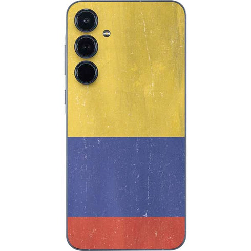 Colombia Flag Distressed Galaxy A35 5G Skin